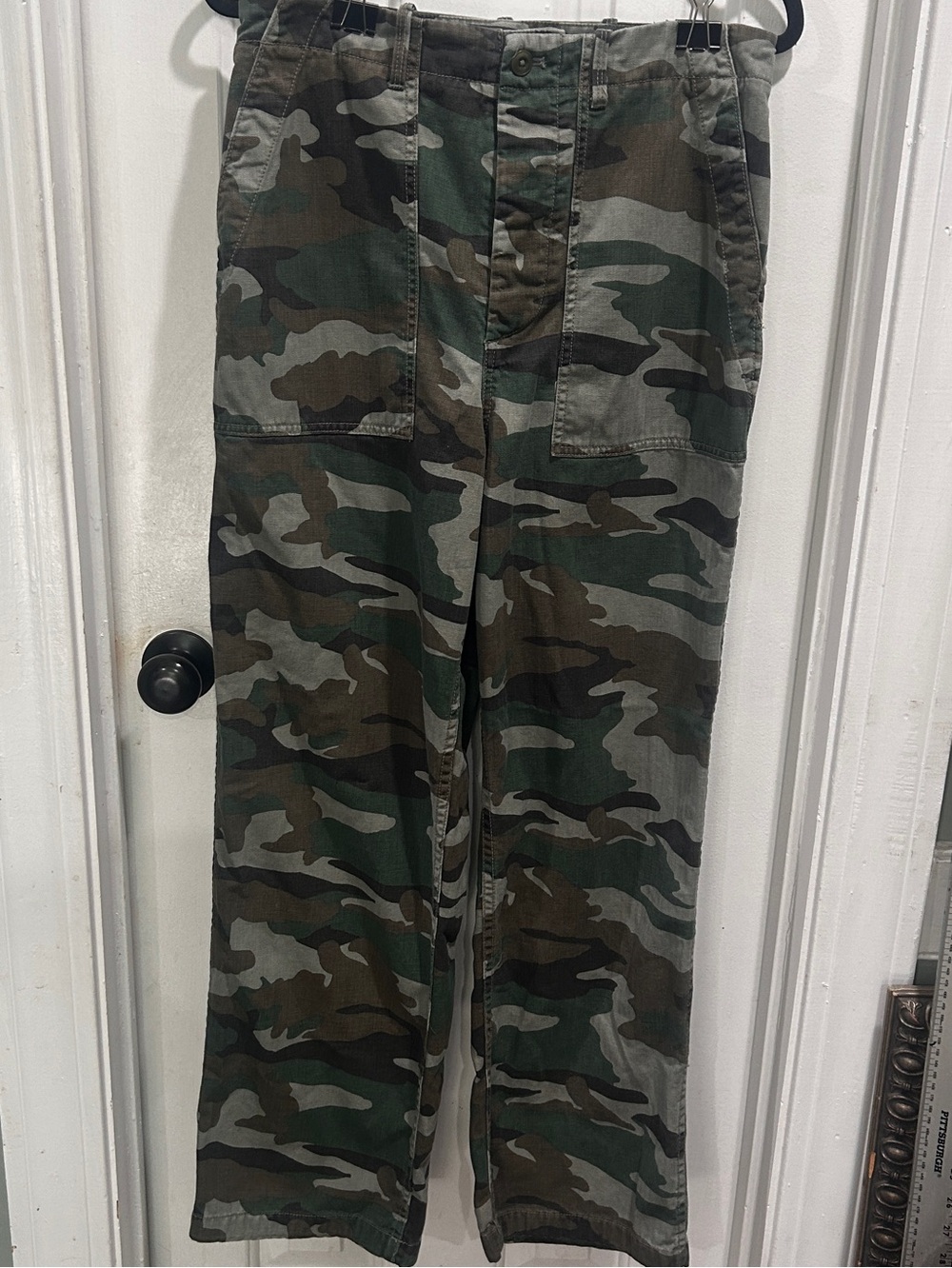 J. Crew Camouflage Pants in Green/Brown/Gray